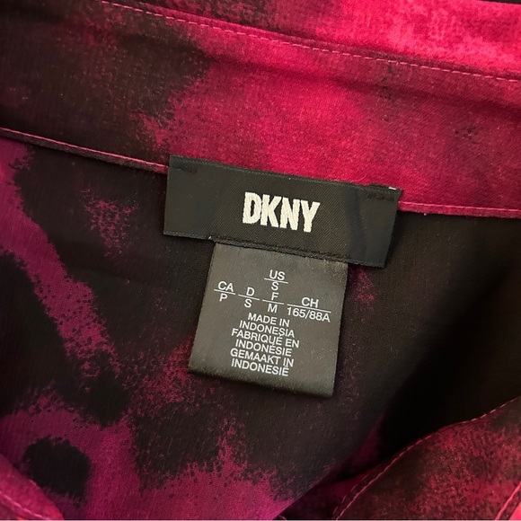 ❤️ DKNY Pink and Black Women’s Button Down Shirt S - Picture 5 of 9